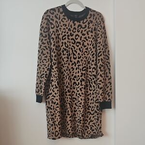 J. Crew Black and Brown Knit Sweater